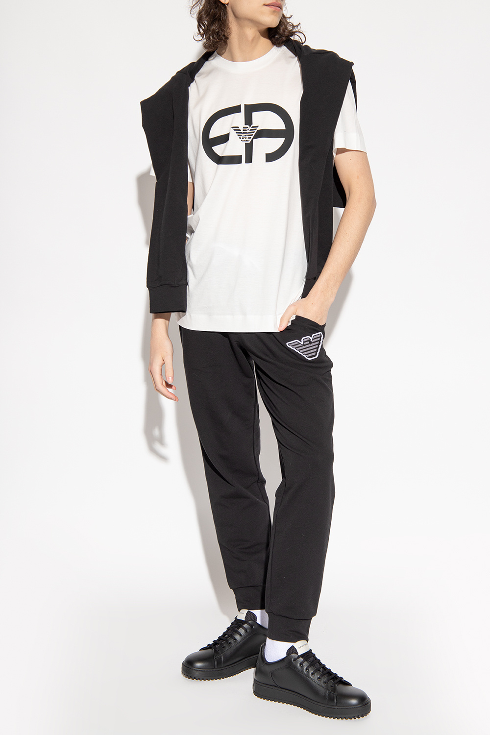Giorgio Armani Dresses - Leather sneakers Emporio Armani